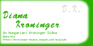diana kroninger business card